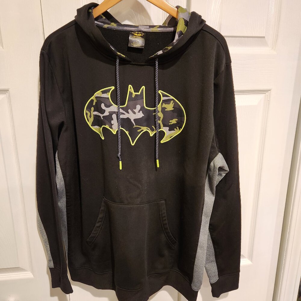 Men's Batman Sweatshirt - XL - Green and Camo